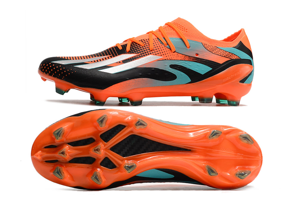 X SPEEDPORTAL MESSI.1 FIRM GROUND - Team Solar Orange / Silver Metallic / Core Black