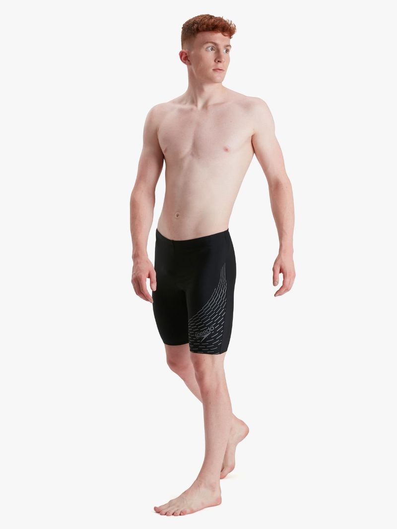 Speedo Men&#39;s Medley Logo Jammer: Durable Chlorine-Resistant Training Swim Trunks