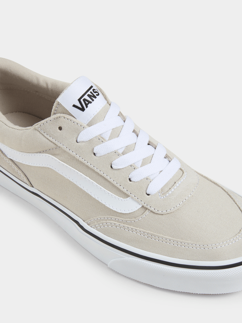 Vans Men&#39;s Primary Check Old Skool Grey/White Suede Canvas Sneakers