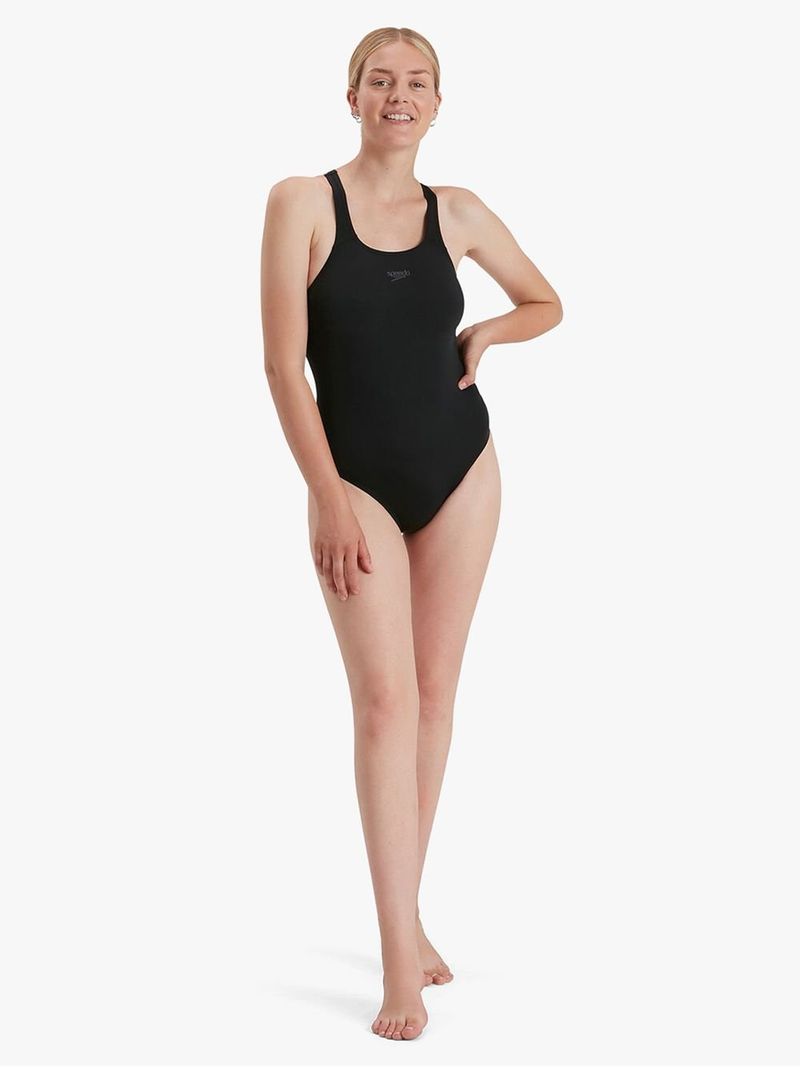 Speedo Women&#39;s Eco Endurance+ Medalist Black Swimsuit for Training and Performance