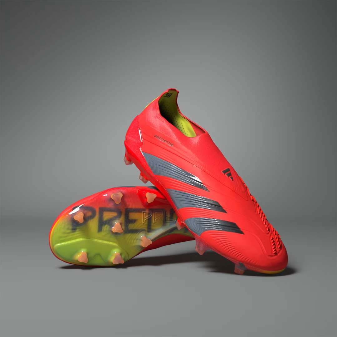 PREDATOR ELITE LACELESS BOOTS FIRM GROUND - Solar Red / Core Black / Team Solar Yellow 2