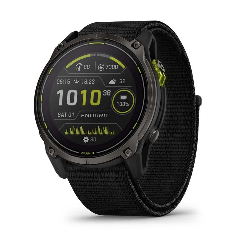 Garmin Enduro 3 GPS Multisport Watch: Power Sapphire, Solar Charging, Long Battery Life