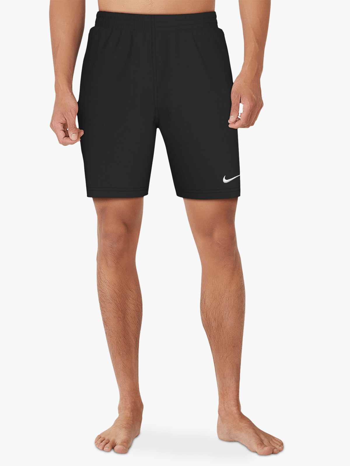 Nike Men's 7-Inch Black Volley Swim Shorts with Mesh Lining, Quick-Dry Fabric