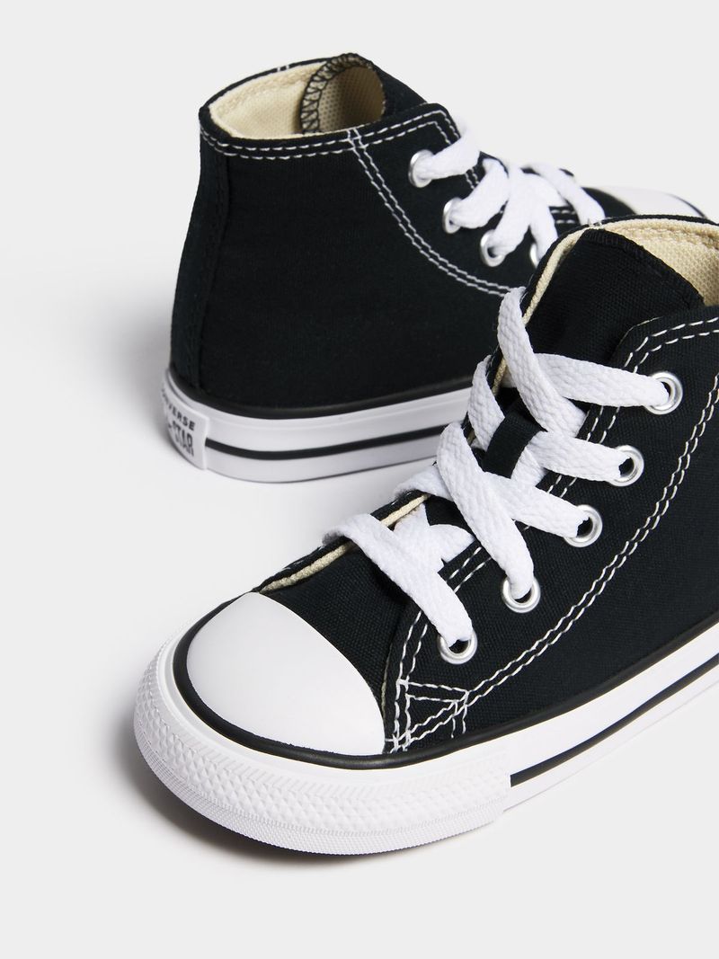 Classic Converse Junior Infant All Star Black/White Canvas High-Top Sneakers