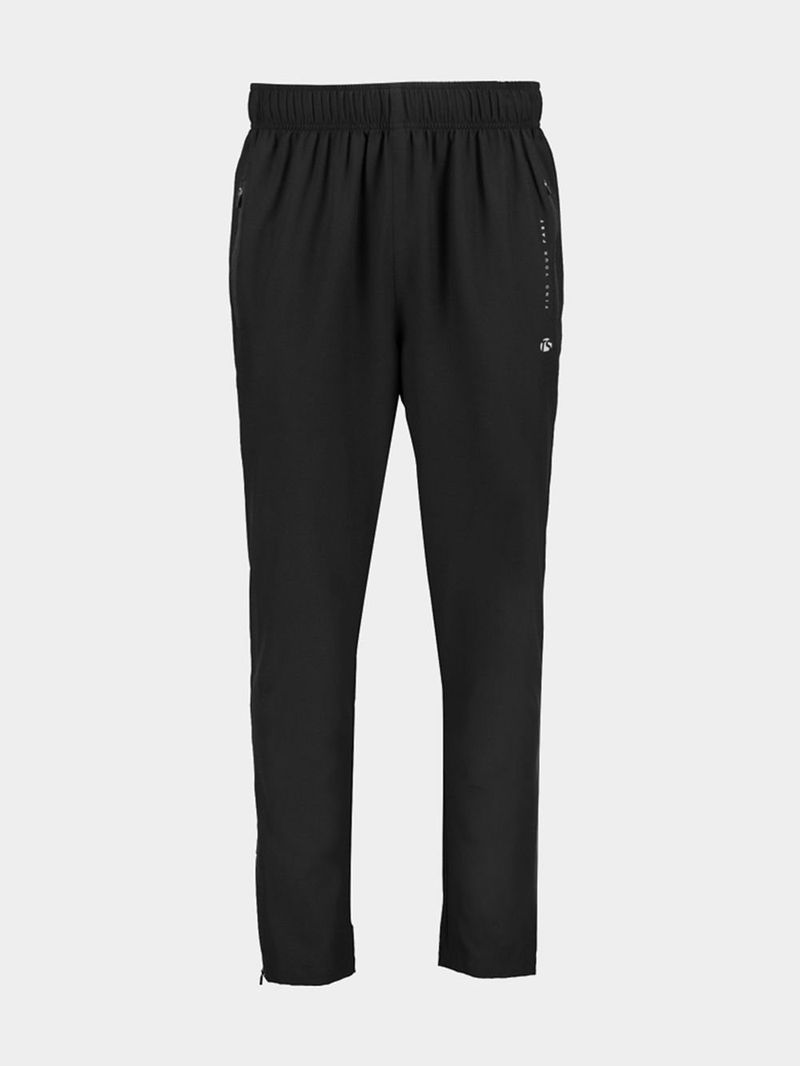 TS Men&#39;s 4-Way Stretch Active Black Pants: Comfort, Quick-Dry, Zipper Pocket