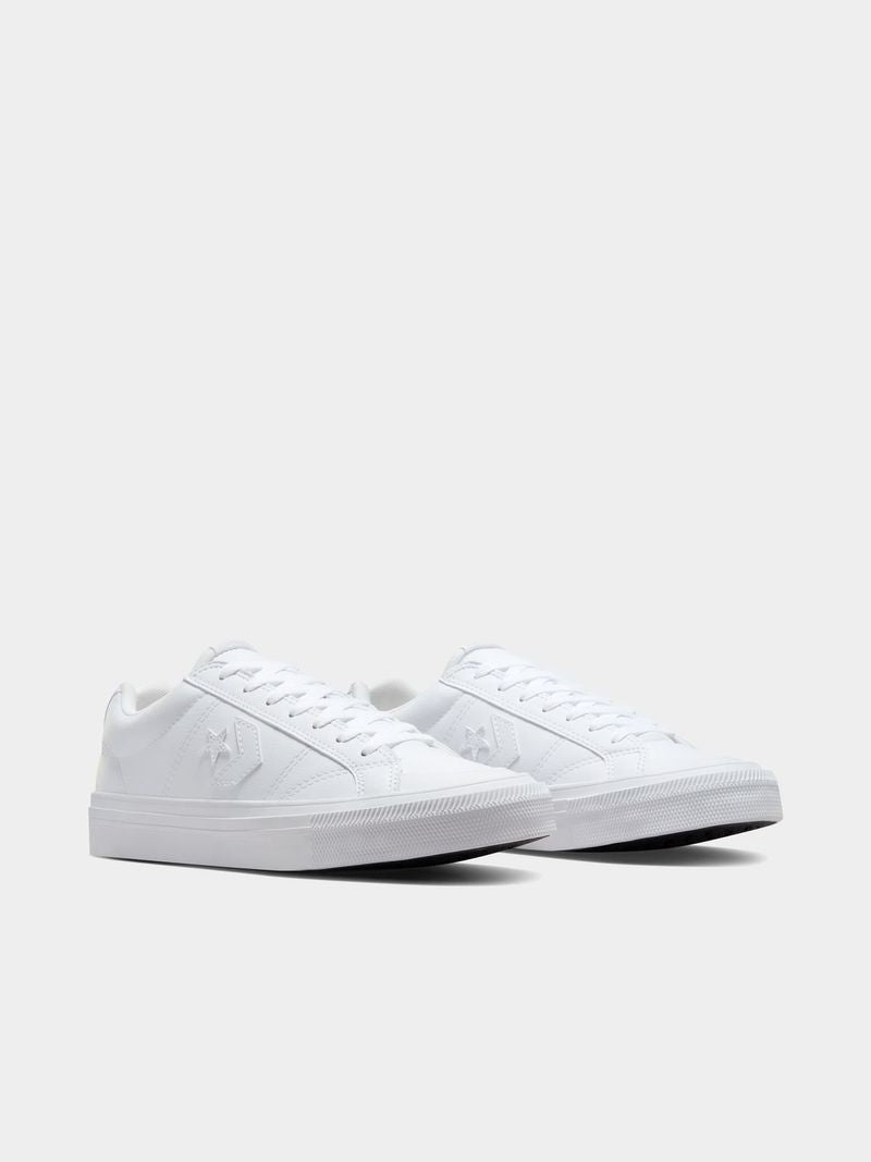 Converse Men&#39;s White Faux Leather Low-Top Sneakers for Everyday Comfort Style