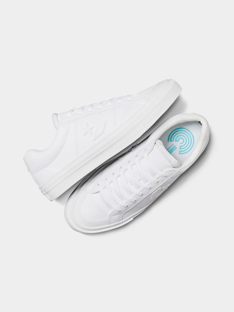 Converse Men&#39;s White Faux Leather Low-Top Sneakers for Everyday Comfort Style