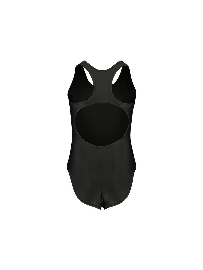 TS Women's Classic Black Mesh Racerback Full Piece Swimsuit with Support