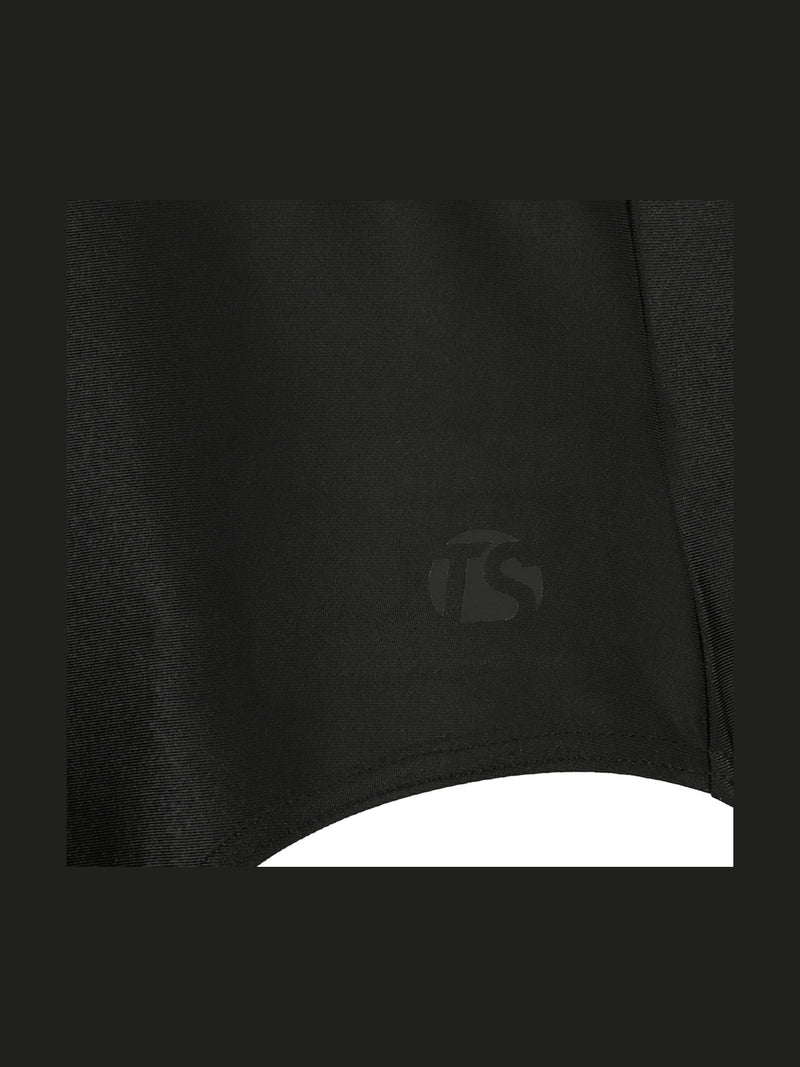 TS Women's Classic Black Mesh Racerback Full Piece Swimsuit with Support