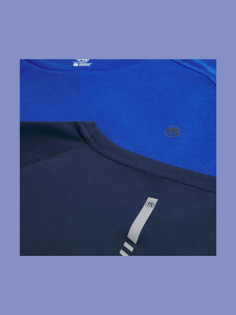 TS Men&#39;s Dri-Tech Navy Performance Top: Moisture-Wicking, Quick-Dry Active Tee
