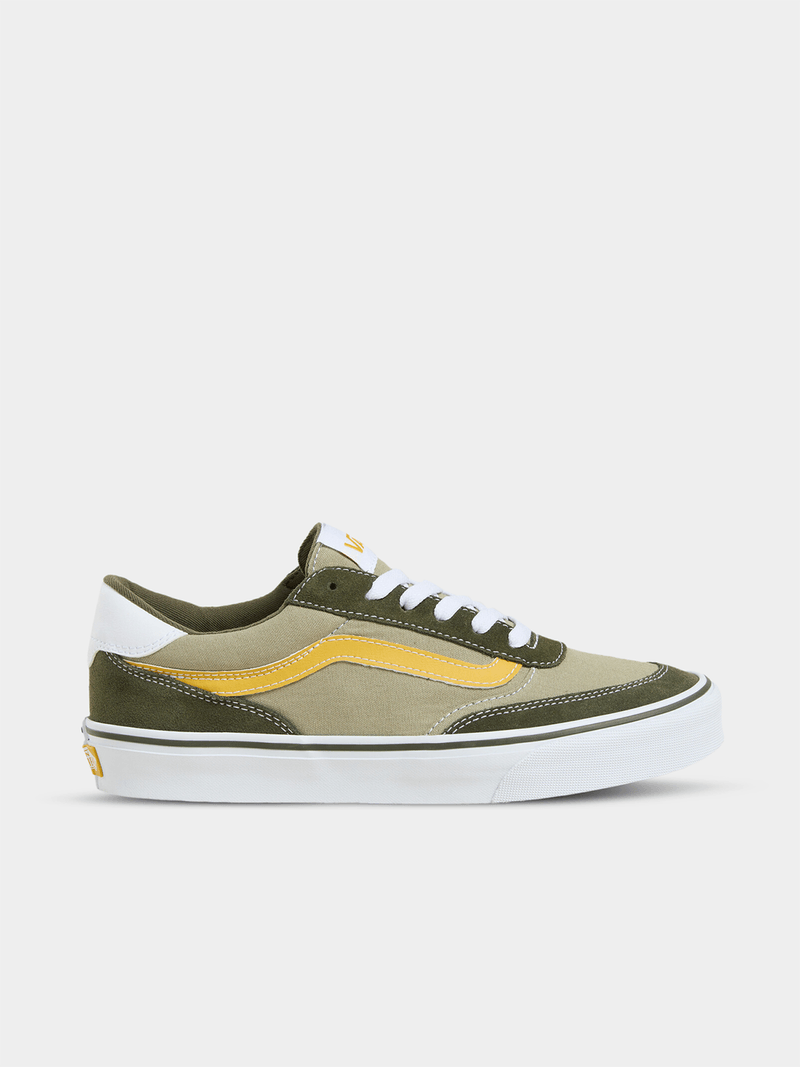 Vans Brooklyn LS Men&#39;s Green Yellow White Canvas Casual Street Sneakers