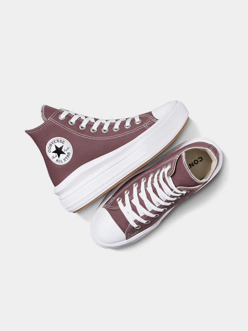 Converse Women&#39;s Chuck Taylor All Star Move Platform Sneakers - Brown White Elevated Style