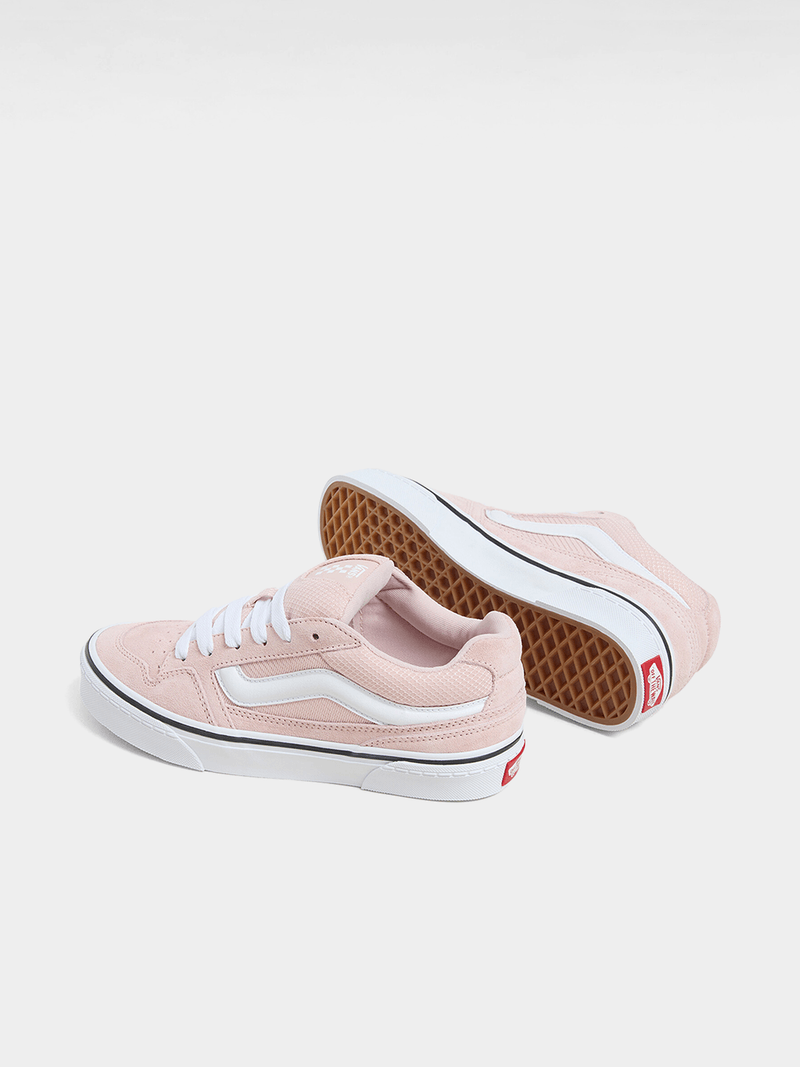 Vans Women&#39;s Caldrone Suede Sepia Rose Skate Sneakers - Padded Comfort