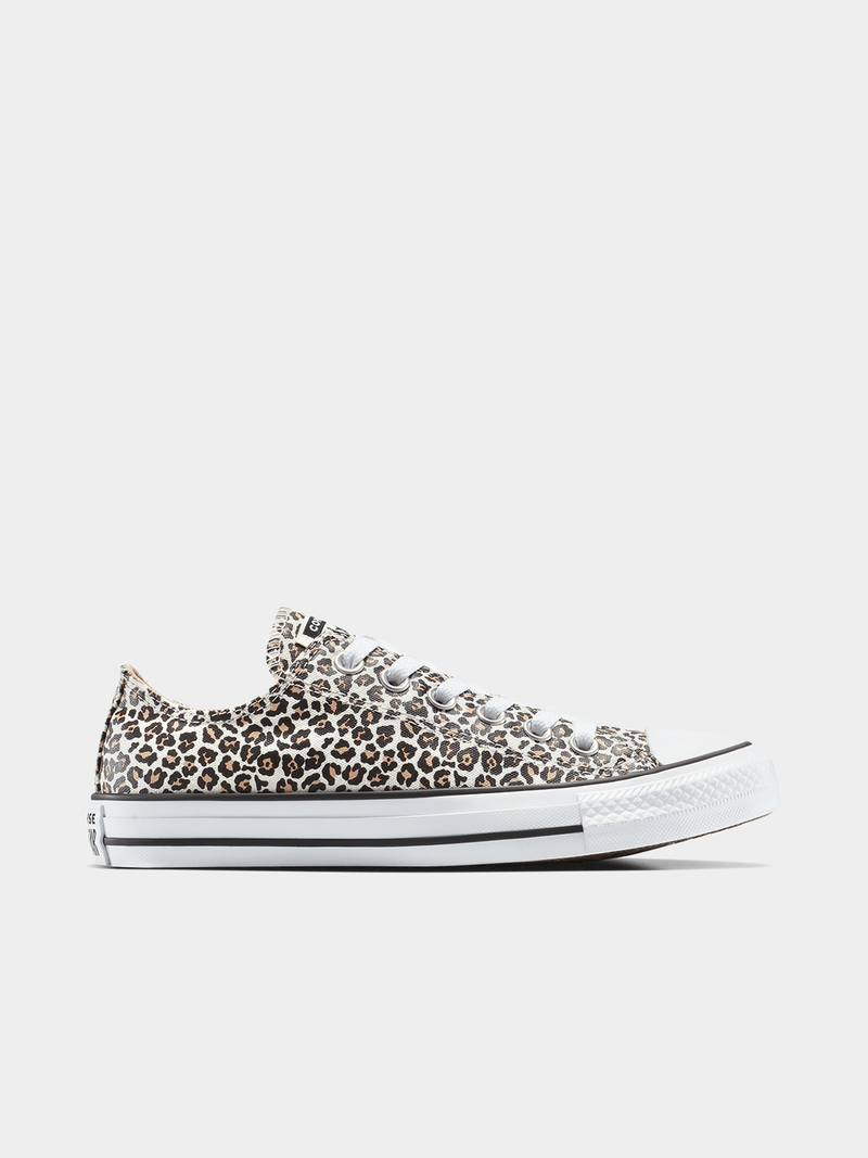 Converse Women&#39;s Chuck Taylor All Star Ox Low-Top Canvas Leopard Sneakers