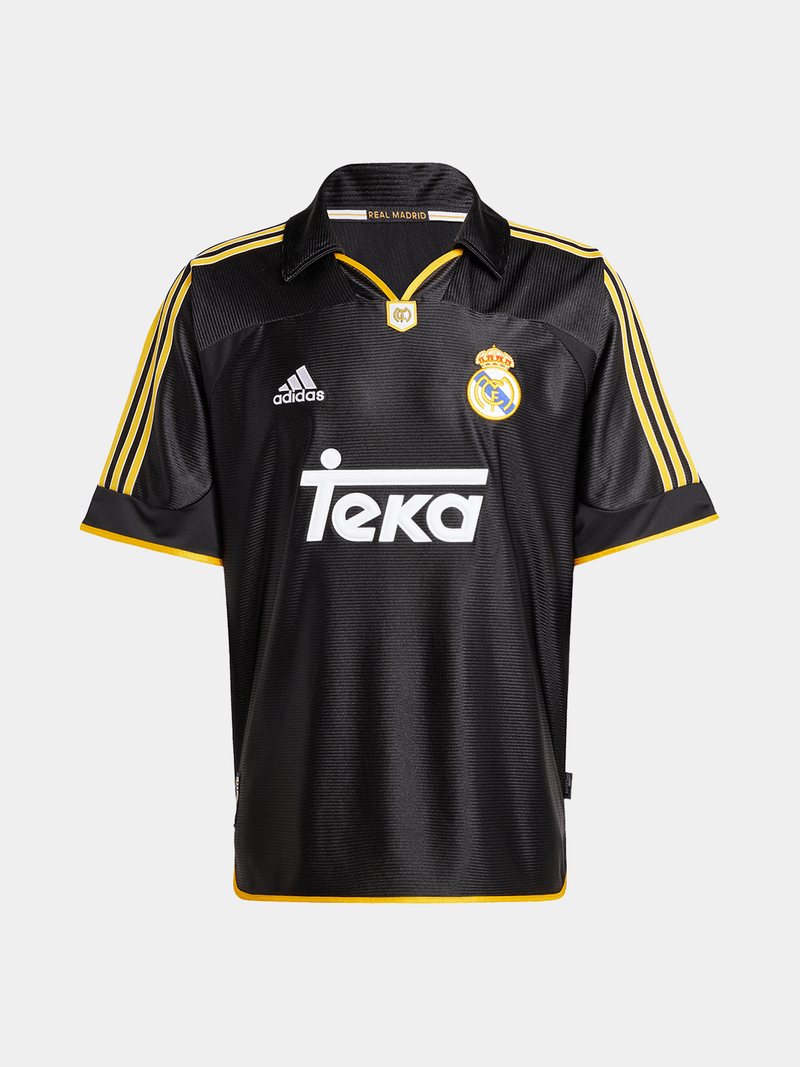 Adidas Real Madrid 1999 Heritage Black Football Jersey - Retro Loose Fit Polo
