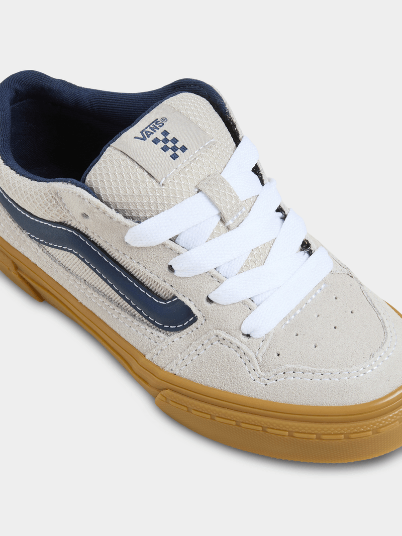 Vans Kids Caldrone Beige Navy Gum Sneakers: Stylish, Durable, Comfortable Footwear