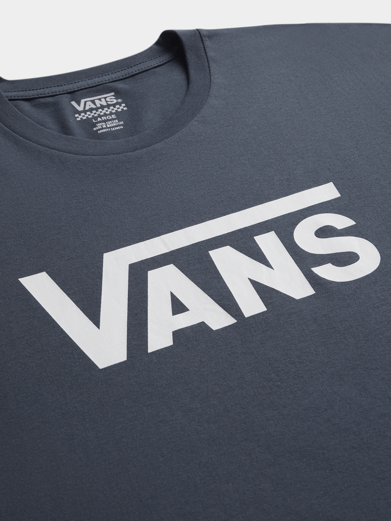 Vans Men&#39;s Classic Indigo Marshmallow Short Sleeve Crew Neck T-Shirt