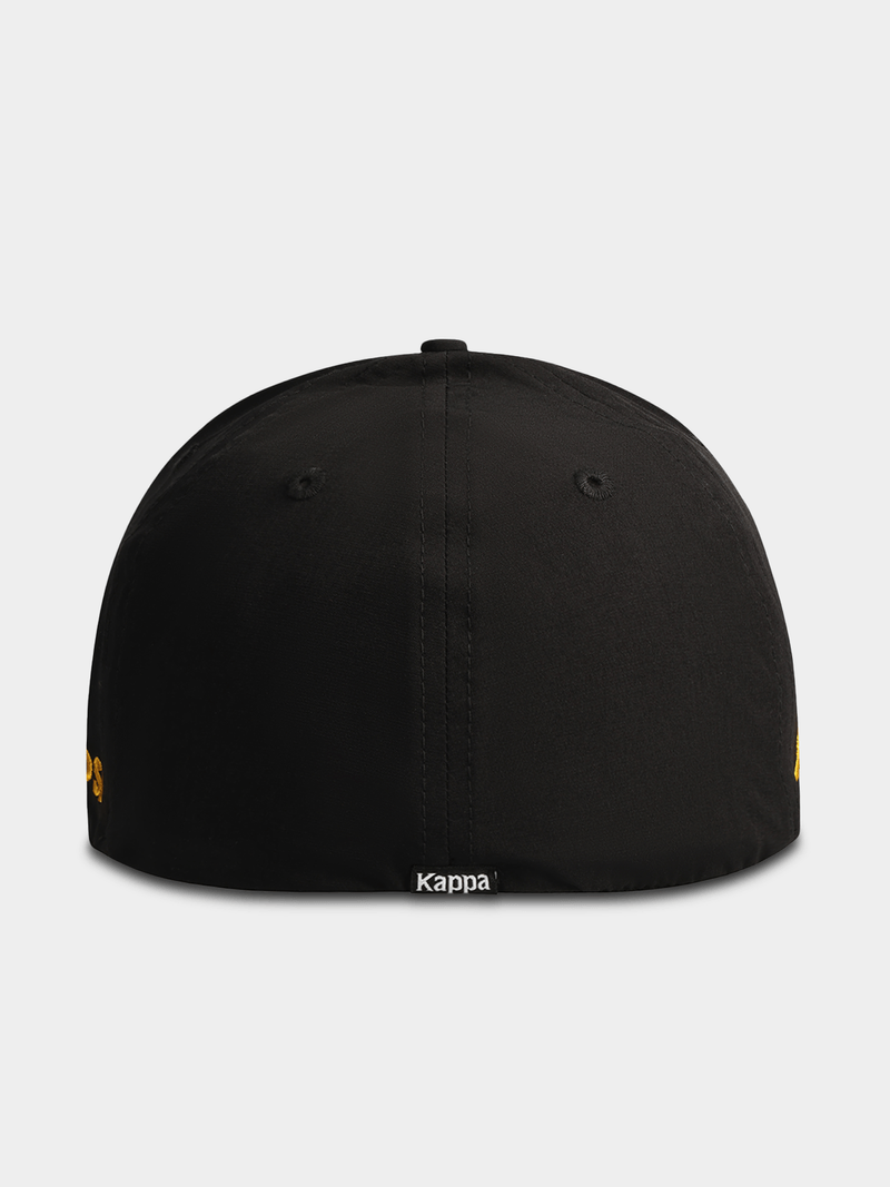 Official Kappa Kaizer Chiefs Kingsley Black Metal Logo Baseball Cap Fan Gear