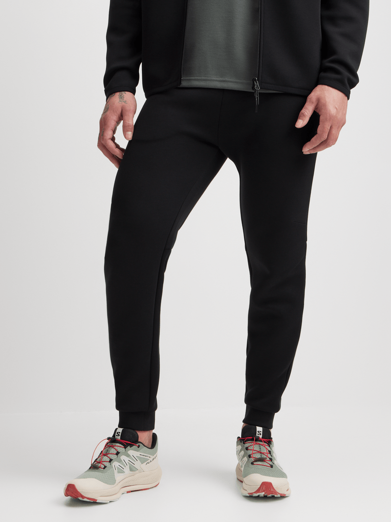 TS Men&#39;s Studio-Tech Black Joggers: Performance Comfort with Smart Side Poppers