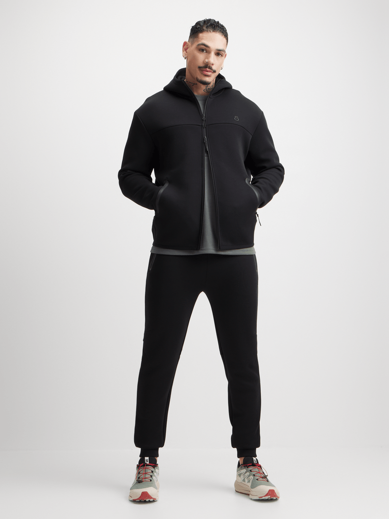 TS Men&#39;s Studio-Tech Black Joggers: Performance Comfort with Smart Side Poppers