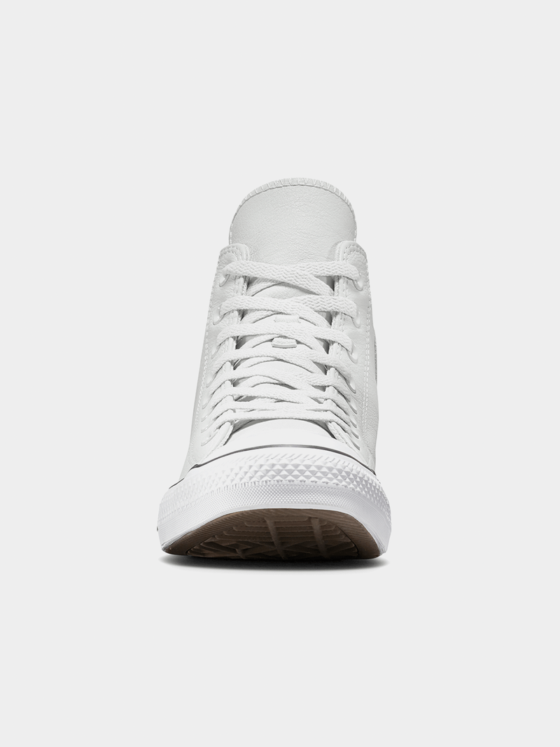 Men&#39;s Converse Chuck Taylor All Star Grey Leather High-Top Sneakers Classic Comfort