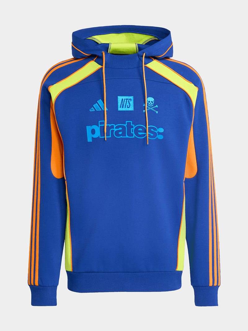 Adidas Men's Orlando Pirates NTS Navy Orange Football Hoodie with Graphic Design
