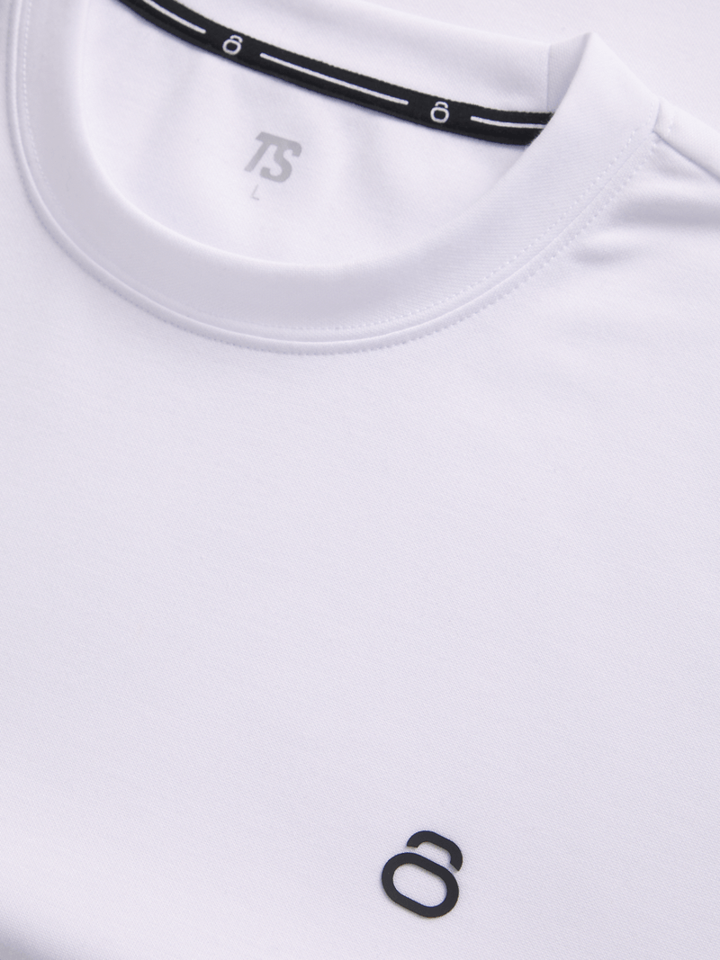 Men's Premium Interlock Tonal White Tee – Soft, Durable, Workout & Style