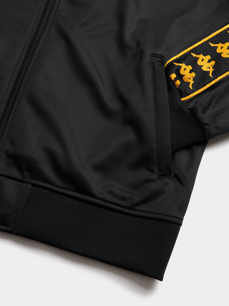 Kappa Kaizer Chiefs 222 Banda Annistony Black Yellow Jacket - Stylish Track Jacket