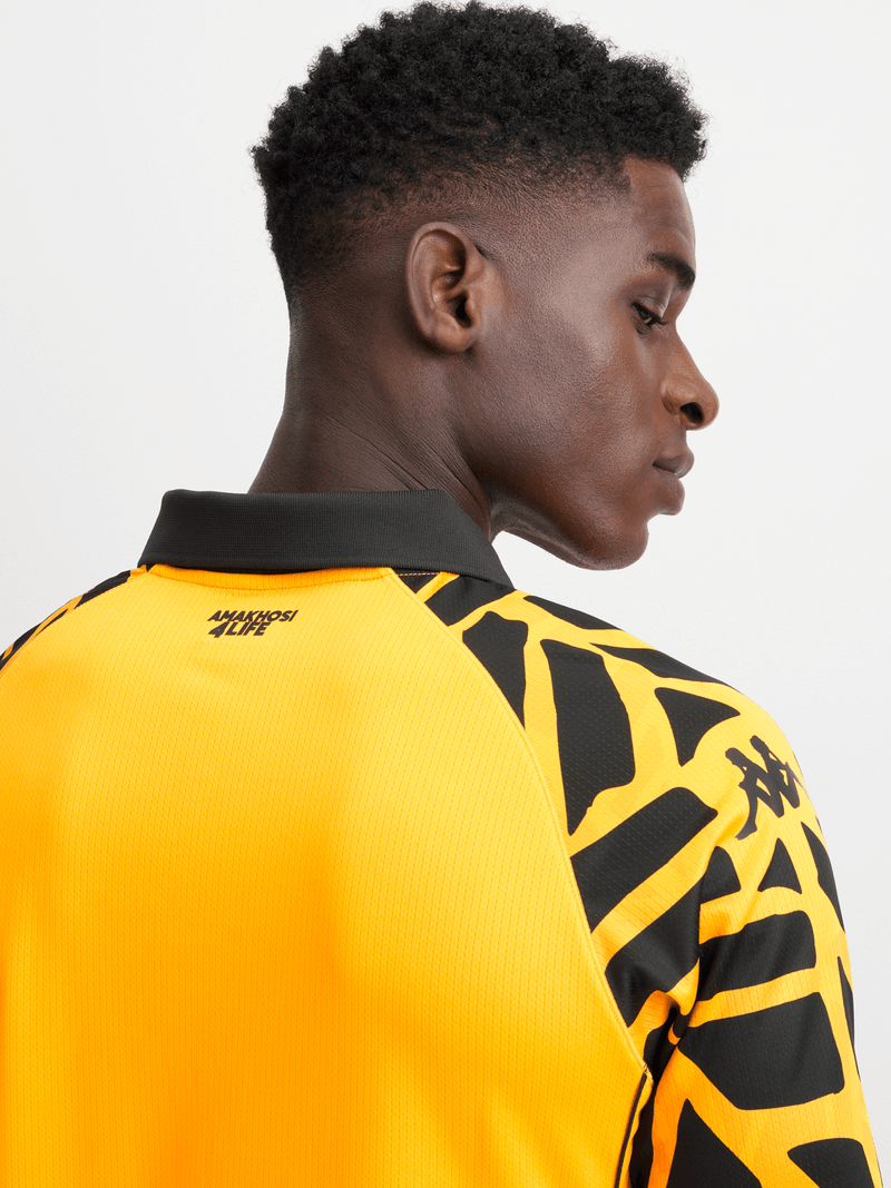 Kappa Men&#39;s Kaizer Chiefs Home 25/26 Yellow Stadium Soccer Jersey