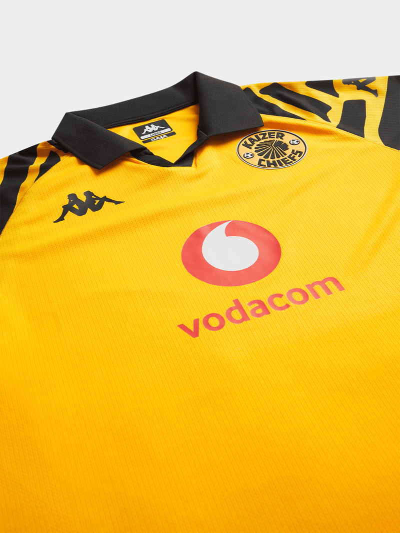 Kappa Men&#39;s Kaizer Chiefs 25/26 Home Yellow Stadium Soccer Jersey