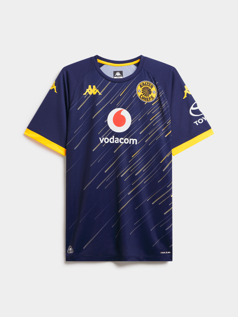 Kappa Men's Kaizer Chiefs Technical Warm Up 25/26 Blue/Yellow Soccer Jersey