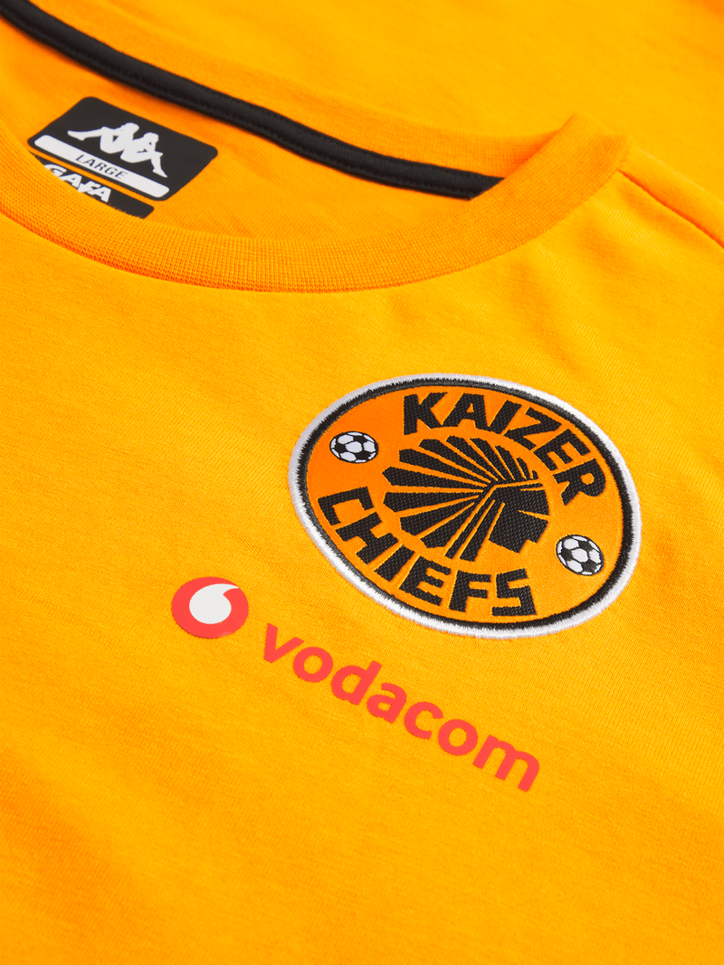 Kappa Men&#39;s Kaizer Chiefs Millido Travel Yellow Tee with Iconic Logo