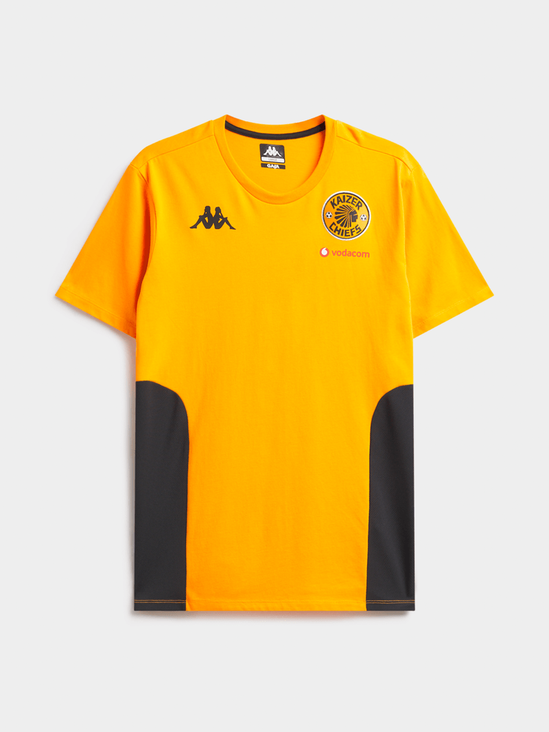 Kappa Men's Kaizer Chiefs Millido Travel Yellow Tee with Iconic Logo