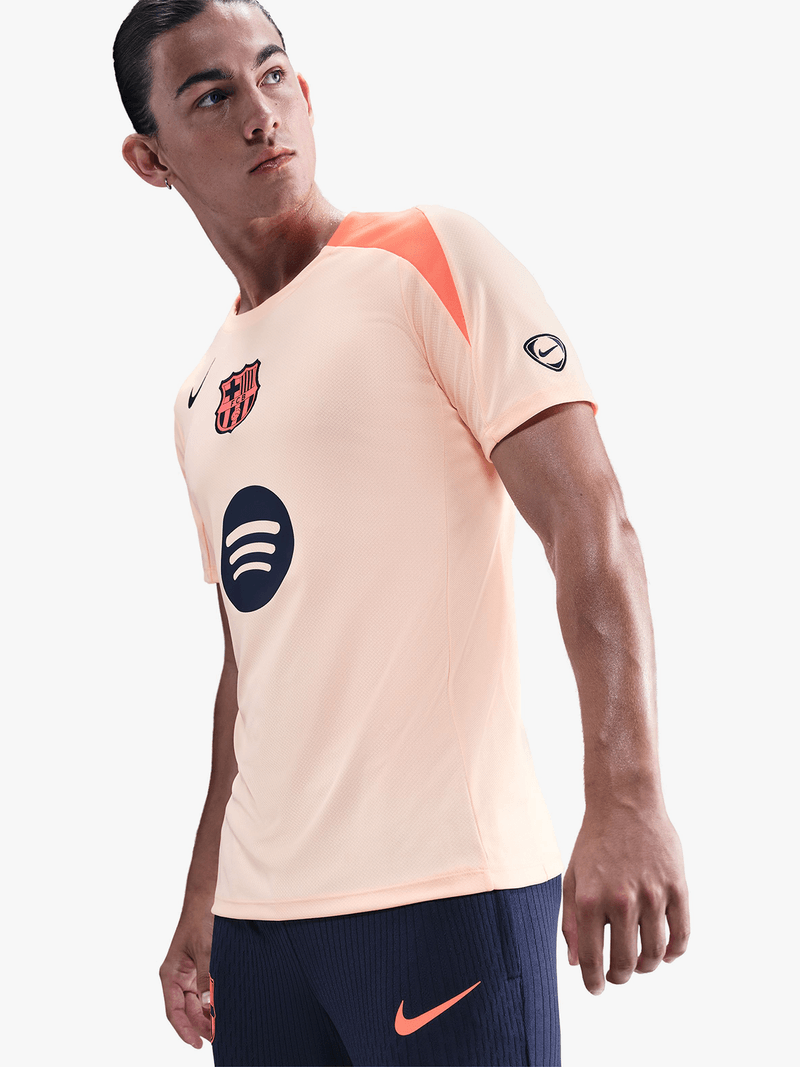 Nike Men&#39;s Barcelona Dri-Fit Strike Third Mango Soccer Tee