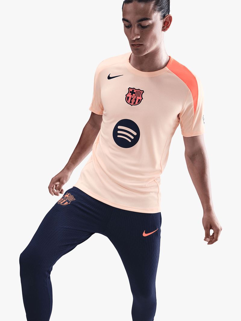 Nike Men's Barcelona Dri-Fit Strike Third Mango Soccer Tee