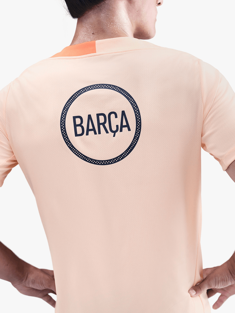 Nike Men's Barcelona Dri-Fit Strike Third Mango Soccer Tee