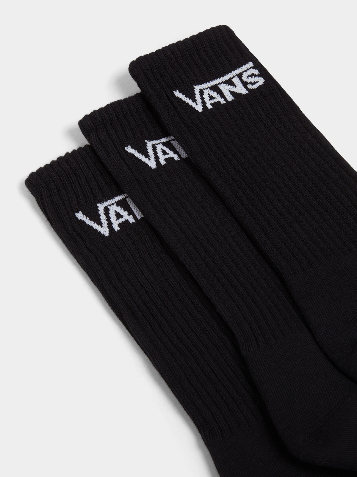 Vans Essential Black Crew Socks 3-Pack: Comfort, Style, and Skate-Ready Fit