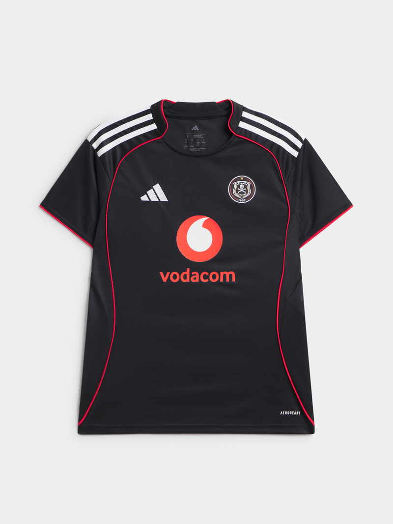 Adidas Women's Orlando Pirates Home Soccer Jersey 25/26 - Black/Red Stadium Kit