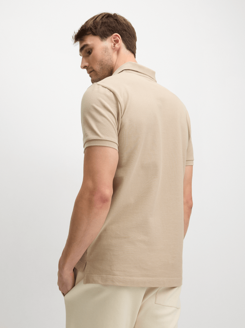 TS Men&#39;s Everyday Pique Stone Golfer Shirt - Comfortable Cotton Regular Fit