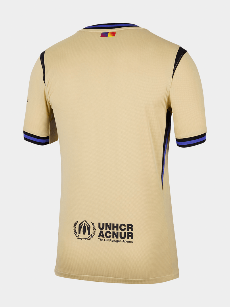 Nike Men&#39;s Barcelona Away 25/26 Gold Purple Black Stadium Soccer Jersey