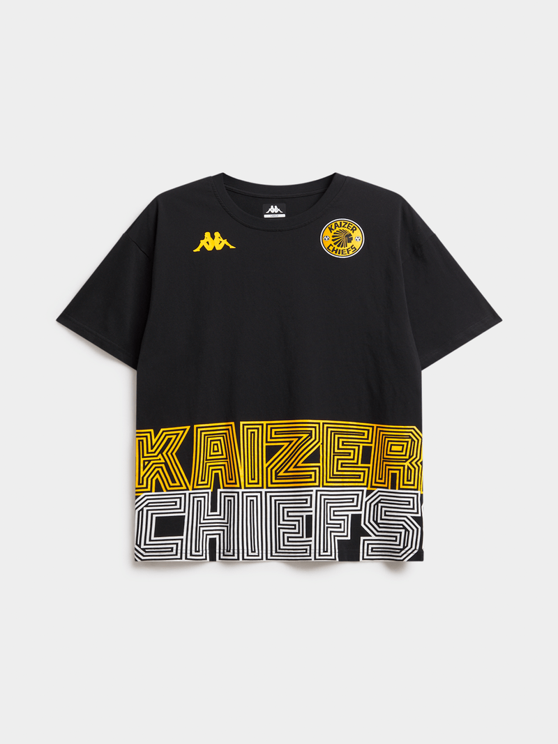 Official Kappa Kaizer Chiefs Ametod Black Cotton Fan Tee