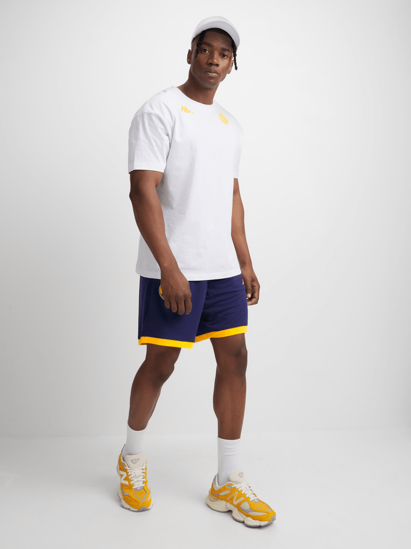 Kappa Men&#39;s Kaizer Chiefs Amemod White Athletic Cotton Crew Neck Tee