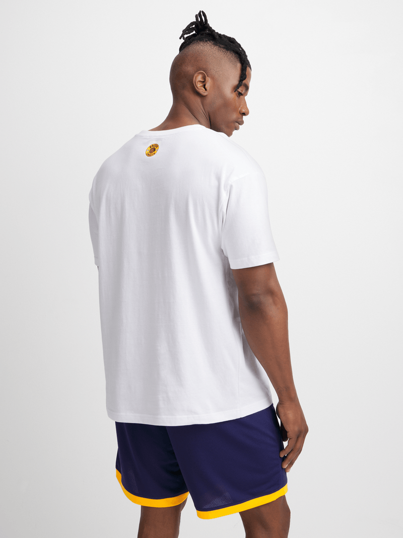 Kappa Men&#39;s Kaizer Chiefs Amemod White Athletic Cotton Crew Neck Tee