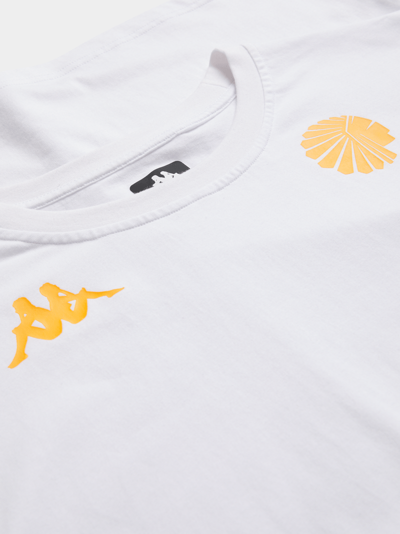 Kappa Men's Kaizer Chiefs Amemod White Athletic Cotton Crew Neck Tee