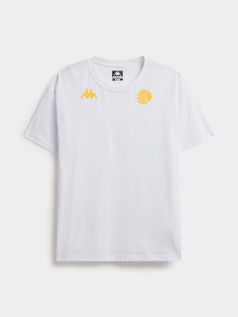 Kappa Men's Kaizer Chiefs Amemod White Athletic Cotton Crew Neck Tee