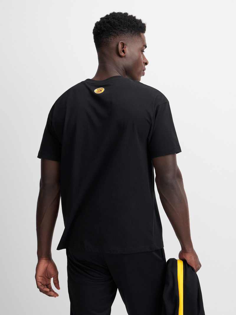 Kappa Kaizer Chiefs Amemod Black Cotton Regular Fit Short Sleeve Tee