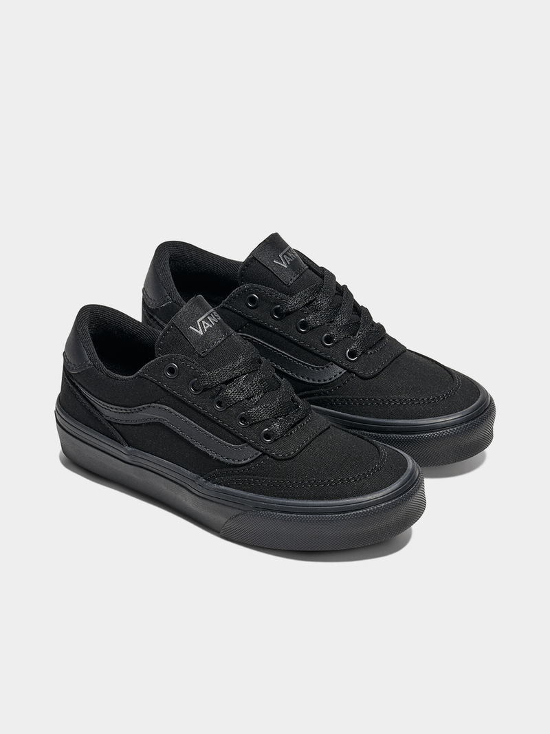 Vans Junior Old Skool Brooklyn Black Kids' Skate Sneakers Iconic Style
