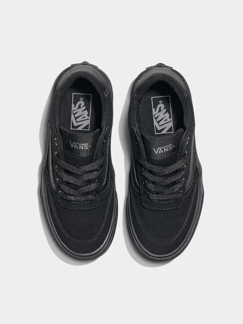 Vans Junior Old Skool Brooklyn Black Kids&#39; Skate Sneakers Iconic Style