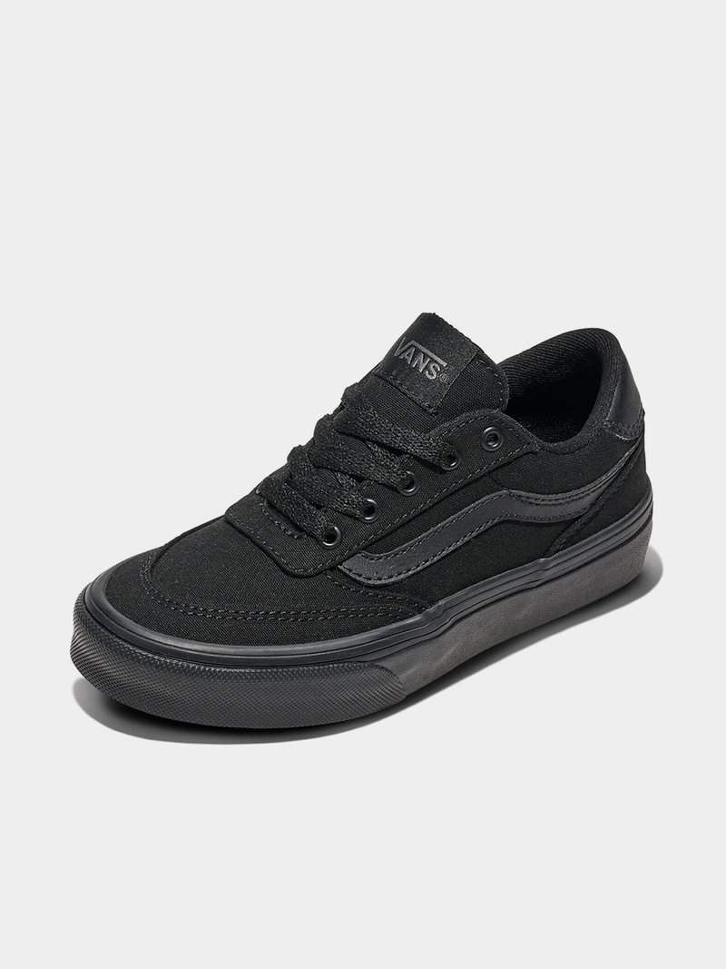 Vans Junior Old Skool Brooklyn Black Kids&#39; Skate Sneakers Iconic Style