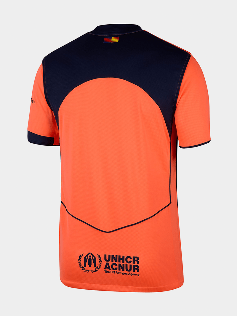 Nike Men&#39;s Barcelona 3rd 25/26 Mango Navy Stadium Soccer Jersey